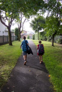 First walk to school this year.